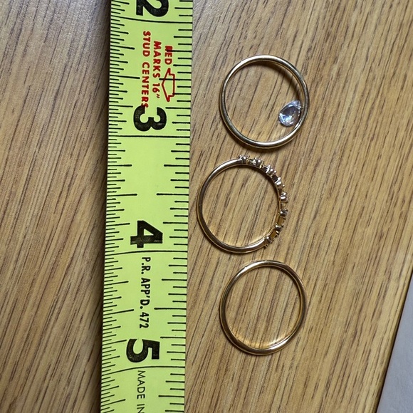 New in Box Vonkansy Gold Stackable Rings Set of 3 – Size 11 - Picture 3 of 4